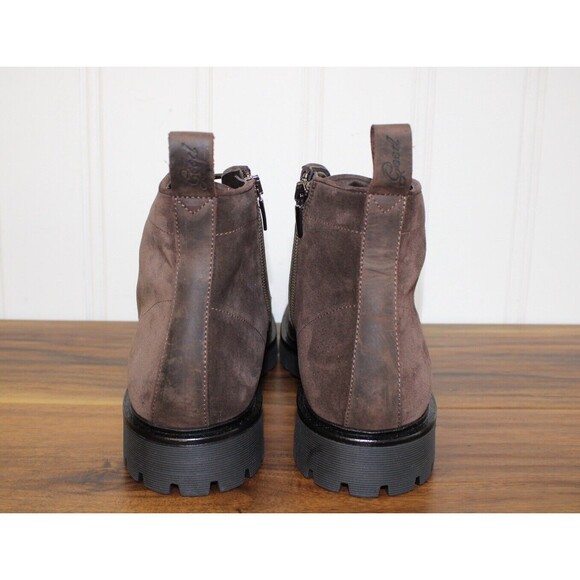 Good Man Brand Men’s Italian Leather‎ Lace/zip Up Modern City Boot Brown Size 10 - Picture 4 of 11